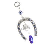 Zerodeko Evil Eye with Elephant Design Alloy and Glass Material Charm and Easy to Hanging Ornament Charm and Easy to, Lightweight Unique Home and Car Decor Accessory