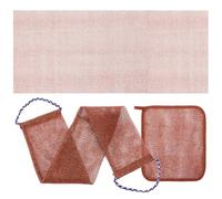 Zerodeko Exfoliating Back Scrubber Nylon Body Brush Loofah Strap Effective Exfoliation Removing Dead Skin Cells Brown Face Feet Bathing Accessories