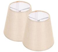 Zerodeko Fabric Clip-On Small Round Lamp Shades 5.51In 2Pcs for Pendant Wall Floor Lamps Suitable for Restaurants and Hotels