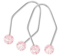 Zerodeko Facial Dimple Maker Dimples Trainer 2pcs for Cheeks Stainless Steel Easy to Use with Artificial Pearl Facial Exerciser Tool for Travel and Home Use