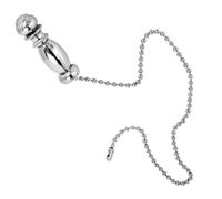 Zerodeko Fan Chain Pendant Pull Chain Extender 11.99x0.59x0.59 Inch Silver round Beaded Minimalist Contemporary Style Comfortable Touch for Room and Shop Window Display