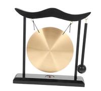 Zerodeko Fengshui Desktop Copper Gong Zen Table Decor Asian Home Ornament for Mindfulness and Meditation Copper Design for Calming Atmosphere