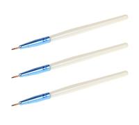 Zerodeko Fine Point Eyeliner Brush Eyeliner Applicator Tool 3Pcs 14Cm Plastic Polyester Highlighting Tear Troughs Defining Eyes Personal Use Makeup Artists