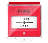 Zerodeko Fire Alarm Emergency Button with Protective Cover Manual Reset Glass Break Button for Access Control and Fire Safety Systems in Home Office School