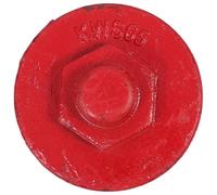 Zerodeko Fire Hydrant Cap Iron Substitute Heavy Duty Cast Iron Fire Hydrant Cap Accessory with Debris Prevention Enhanced Protection Red for Outdoor Use