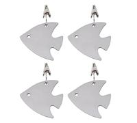 Zerodeko Fish Shape Table Cloth Holders Stainless Steel Portable Table Skirt Clips Windproof Tablecloth Weights for Home Picnic Outdoor Use 4 Pack