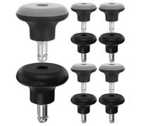 Zerodeko Fixed Caster Wheels with Silent Movement and Insert Design for Office Chair Replacement 10pcs Fits 25mm Stem, Plastic and Metal Construction, for Quiet Office Settings