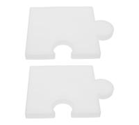 Zerodeko Flexible Silicone Puzzle Coaster Mold 5.5x4.3x0.4in DIY 2pcs with Easy Release and Nonstick Finish, White Silicone Material for Resin Crafts for Café Tables and Office Desks
