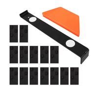 Zerodeko Flooring Installation Tool Set Medium Pull Bar, 20 Black Spacers and Orange Tapping Block for Wood and Laminate Floor Fitting in Home Renovation