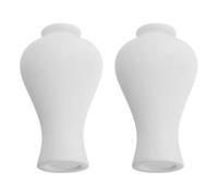Zerodeko Flower Cultivates Artistic Skills and Improves White Ceramic 2pcs Small Bud with Boho Style for Painting and Crafting for Wedding and Dining Table Decoration