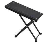 Zerodeko Foldable Guitar Foot Stool for Classical and Acoustic Guitarists with Thickened Wooden and Iron Frame, Black Musician Accessory for Improved Posture and Comfortable Playing