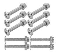 Zerodeko Foosball Table Replacement Screws and Nuts M4x25mm 12 Sets in Silver Carbon Steel for Table Football Hardware Repair and Minimizing Hand Irritation , for Maintenance and Team