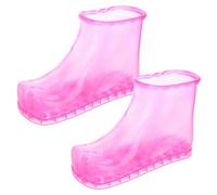 Zerodeko Foot Soaking Shoes Pedicure Foot Spa Boots Small Size 16.5cm Magnetic Pink Plastic for Home and Massage Treatment
