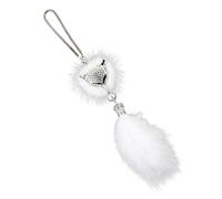 Zerodeko Fox Fur Car Hanging Ornament Crystal Chic Hanging Decor for Auto Dashboard for Women for Interior