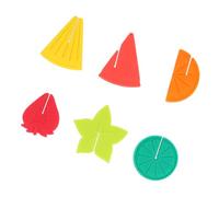 Zerodeko Fruit Design Silicone Drink Identifiers 6Pcs for Glasses, Multicolour Set for Wedding and Social Gatherings