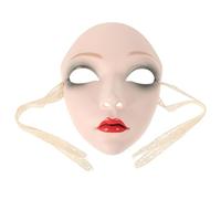 Zerodeko Full Face Plastic Mask Exquisitely Designed Hanfu Accessory for Women Traditional Handmade Chinese Style Providing a Sense of Mystery, for Masquerade Parties and Events