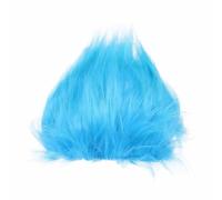 Zerodeko Funny Wig for Halloween, Troll Flame Wig for Adult, Sky-blue | Unisex Crazy Hair Costume Wig, Novelty Headgear for Cosplay, Party, Carnival, and Clown Costume Accessories