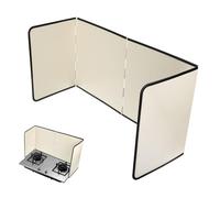 Zerodeko Galvanized Folding Stove Splatter Guard with Non Stick Surface Heat Insulation and Comfortable Grip Edge Oil Splash Screen for Gas Cooker and Kitchen Sink Protection