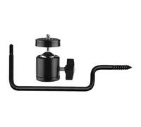 Zerodeko Game Camera Mount Trail Camera Hook Black Stainless Steel 360-degree Rotation Adjustable Hanging Bracket Outdoor Use