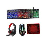 Zerodeko Gaming Keyboard and Mouse Combo 4-In- with 104 Keys ABS Material Stitched Edges Mouse Pad to Gaming
