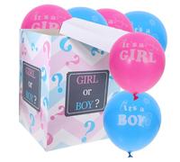 Zerodeko Gender Reveal Box Set Balloons DIY Gender Reveal Decorations for Baby Showers and Birthday Parties Includes Confetti Balloons and Surprise Elements