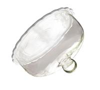 Zerodeko Glass Cake Stand with Cover White Ceramic Serving Dome