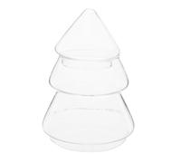 Zerodeko Glass Candy Jar and Wide Mouth Opening Christmas Tree Shaped with Sealed Lid Festive Design for Organizing Treats the Holiday Season and Sharing with Loved Ones
