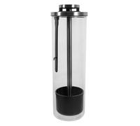Zerodeko Glass Chopsticks and Spoon Holder Sturdy and Stable Large Capacity with Lid Multi-functional Storage Bucket Elegant Modern Design with Stainless Steel for Kitchen and Home Use