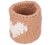 Zerodeko Glass Cup Sleeve Handmade Cup Cover Lightweight Cotton Rope Heart Shape Design Convenient to Store for Garden Party and Outdoor Dinner Table