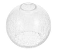 Zerodeko Glass Lamp Shade Replacement with Double Hole Crackle Finish, Round Globe Fixture Cover for E27 Pendant Light (4.2cm Diameter), Modern Glass Lamp Fixture for Home Lighting