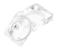 Zerodeko Glass Nail Art Dish with Lid Decorative Glass Nail Cup and Daily Life Unique Shape with Lid to Prevent Liquid Evaporation Delicate Design Manicure Accessory