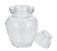 Zerodeko Glass Pickle Jar 2.5L Kitchen Fermentation Crock with Airlock Lid Glass Container for Pickling Vegetables and Traditional Chinese Fermentation
