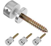 Zerodeko Glass Railing Standoff Brackets 4Pcs Glass Retainer Clips for Balcony Staircase Deck Support Hardware 3.39X1.14X1.14In Suitable for Garden Hand Rails