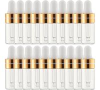 Zerodeko Glass Refillable Dropper Bottles with Rubber Tops Leakproof Oil Dropper Bottles 20pcs 3ml Easy to Control the Amount for DIY Essential Oils and Beard