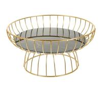 Zerodeko Gold Footed Fruit Basket: Metal Wire Bowl Decorative Snacks Plate Dessert Cake Serving Bowl Appetizers Platter Tray for Home Party Kitchen