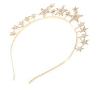 Zerodeko Gold Star Headband for Women Glittering Alloy Star Headpiece Prom Party Wedding Hair Decoration Glamorous Accessory for Stylish Hairstyles