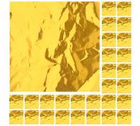 Zerodeko Golden Aluminum Foil Candy Wrappers Excellent and Stylish Appearance 100pcs Square Shape for Chocolate Packaging for Festive and Party Use
