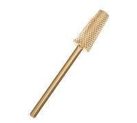Zerodeko Golden Tungsten Steel Nail Grinder Manicure Bit with Plastic Base Professional Nail Drill Head to Remove Dead Skin for Manicure and Pedicure Use