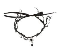 Zerodeko Gothic Halloween Headpiece Black Resin Headband with Foldable Structure and Handmade Craftsmanship, Elegant Branch Crown for Halloween Parties and Cosplay Accessories