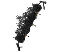 Zerodeko Gothic Party Hairband Lightweight Cloth Renaissance Crown Headpiece for Women Halloween Party and Stage Performance Black Portable Wear