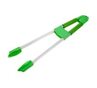Zerodeko Grabber Reacher Tool Trash Picker Grabber Pickup Tool Short Handle Green Dual-tube Rubber Head for Outdoor Use