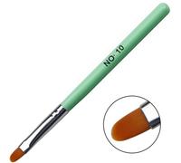 Zerodeko Green Nail Art Brush Set 7 Wooden Handle Dotting Pens and Painting Brushes for Manicure Nail Decoration and