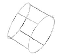 Zerodeko Grill Rack Pizza Table Stand Tiers Pizza Plate Rack Baking Pan Serving Display Stand Base Two Serving Tray Holder Seafood Storage Holder Restaurant Accessory Stainless Steel Silver