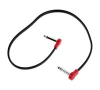 Zerodeko Guitar Pedal Patch Cable 50cm Right Angle Z-Shaped Flat Plug Distortion Pedal Cable Noise Shielded Connector Cord for Electric and Bass Guitar Effects