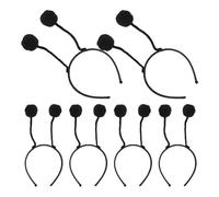 Zerodeko Hair Ball Headbands Festival Accessories with Unique Shape Design Black 6pcs Comfortable for Wearing Non-woven Fabric Party Headband for Makeup and Face Washing
