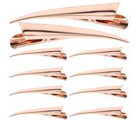 Zerodeko Hair clips 10pcs Large Hair Clasp Electroplated Rose Gold Does Not Hurt Scalp Hairdresser Accessories for Ladies