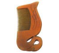 Zerodeko Hair Comb Retro Ox Horn Double-sided with Anti-static, Portable Swan Shape Carving Detangling Hair Comb for Unique Design with Fine Craftsmanship Home Trip Use