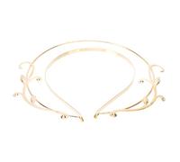 Zerodeko Hair Decor with Wear Resistant and Not Easy be Broken Features Chic Alloy Headband Golden Simple Style Hair Hoop for Women for Party and Cosplay
