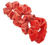 Zerodeko Hair Scrunchies Hair Bands Neon Orange for Women 4pcs Elastic Ponytail Holders Soft Flannelette Can Be Worn as Bracelets for Ceremonies and Weddings