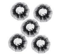 Zerodeko Hair Snoods Professional Dancing Performers Suitable for Occasion for 5pcs Black Elastic Hair Nets Protects from Heat Made of Cloth Ballet Dance Performance